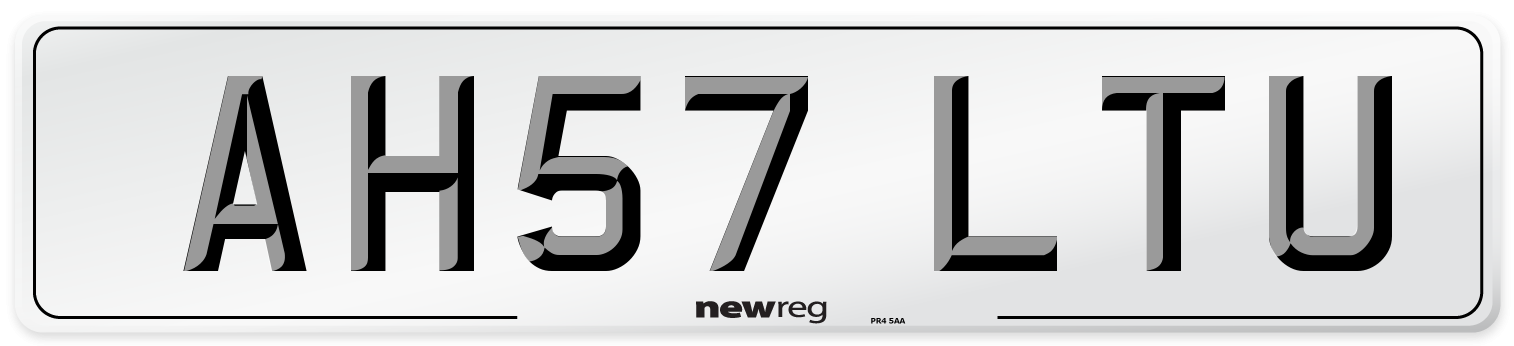 AH57 LTU Number Plate from New Reg